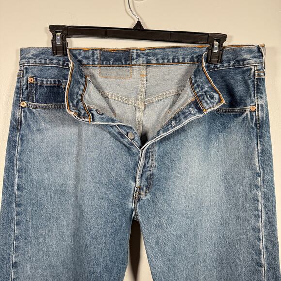 Levi’s 501 VTG 40x30 90s USA Rigid Cotton Denim Button Fly Measured 38x30 - Picture 4 of 7